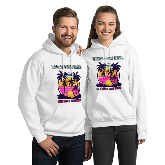 Synthwave Retro Hoodie mit Neonfarben und Retro-Motiven
